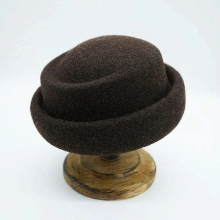 Chic French-Inspired Vintage Wool Fedora Hat for Women - Stylish Designer Bucket Hat - Très Elite