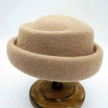 Chic French-Inspired Vintage Wool Fedora Hat for Women - Stylish Designer Bucket Hat - Très Elite