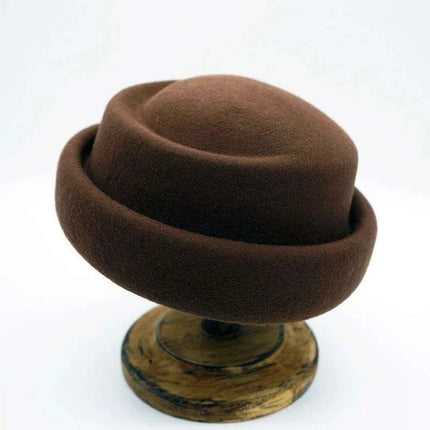 Chic French-Inspired Vintage Wool Fedora Hat for Women - Stylish Designer Bucket Hat - Très Elite