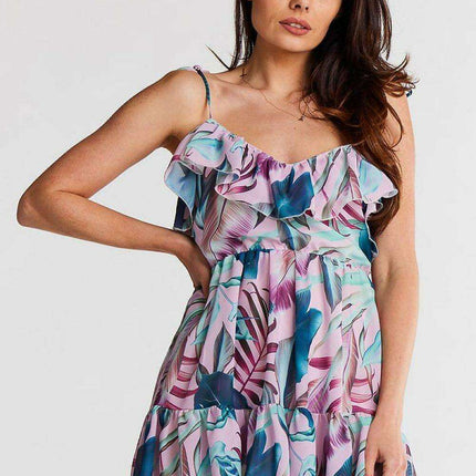 Chic Frill Chiffon Daytime Dress