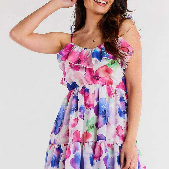 Chic Frill Chiffon Daytime Dress