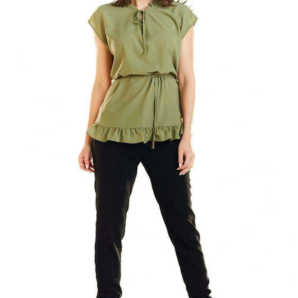 Chic Frill-Detail Blouse - Très Elite
