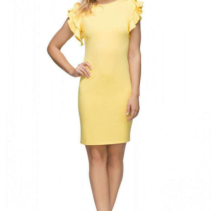 Chic Frill-Embellished Knit Evening Gown - Tessita Collection - Très Elite