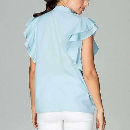 Chic Frill-Trim Blouse for Professional Women - Très Elite