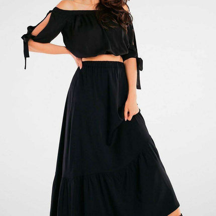 Chic Frilled Maxi Skirt for Effortless Summer Style - Très Elite
