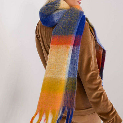 Chic Fringed Plaid Wrap for Stylish Warmth - Très Elite