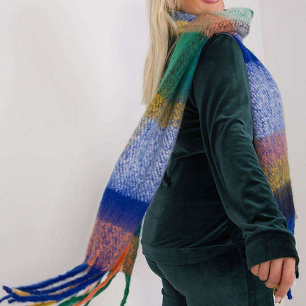 Chic Fringed Plaid Wrap for Stylish Warmth - Très Elite
