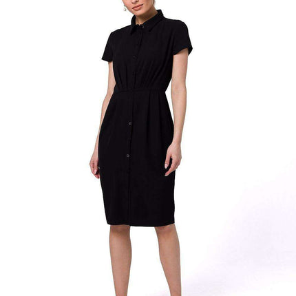 Chic Front-Button Daytime Dress