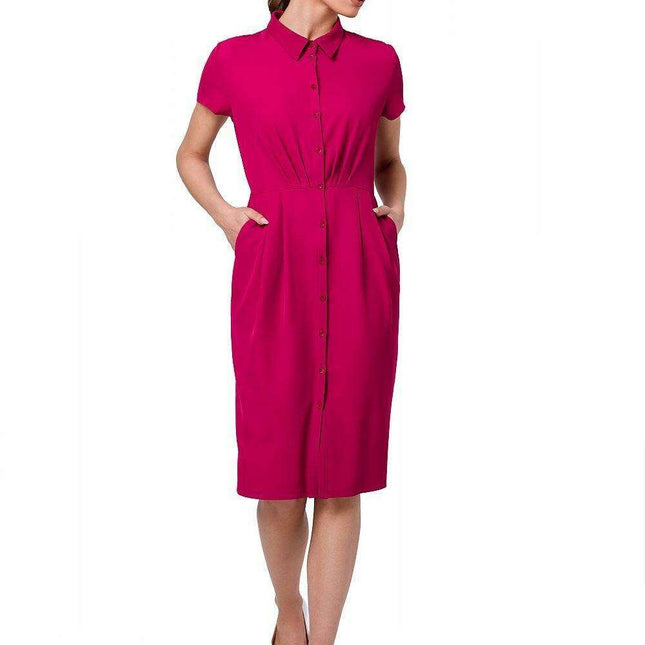 Chic Front-Button Daytime Dress