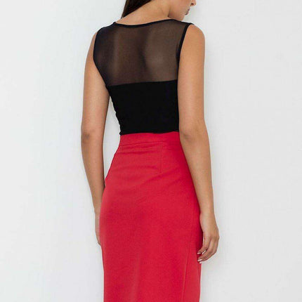 Chic Front Flap Cotton A-Line Skirt - Très Elite