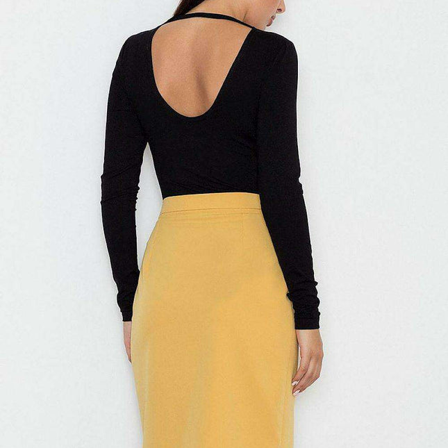Chic Front Flap Cotton A-Line Skirt