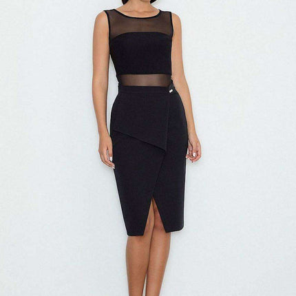 Chic Front Flap Cotton A-Line Skirt - Très Elite