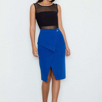 Chic Front Flap Cotton A-Line Skirt - Très Elite