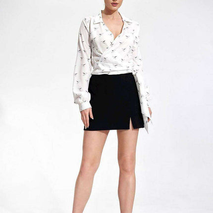 Chic Front Slit Mini Skirt for Effortless Elegance - Très Elite