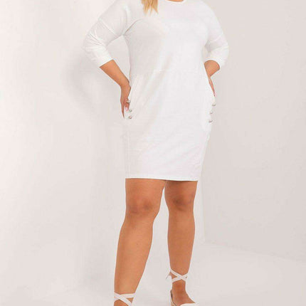 Chic Functional Plus Size Cotton Dress for Everyday Wear