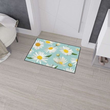 Chic Geometric Chamomile Area Rug with Elegant Black Edging and Anti-Slip Base - Très Elite