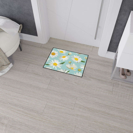 Chic Geometric Chamomile Area Rug with Elegant Black Edging and Anti-Slip Base - Très Elite