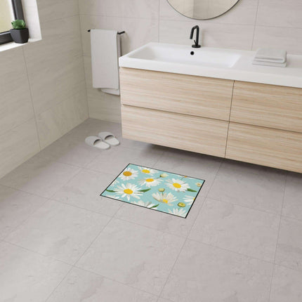 Chic Geometric Chamomile Area Rug with Elegant Black Edging and Anti-Slip Base - Très Elite