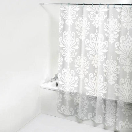 Chic Geometric Floral Waterproof Shower Curtain with Quick-Dry Technology