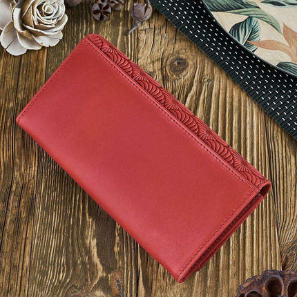 Chic Geometric Pattern RFID-Safe Leather Wallet for Women - Très Elite