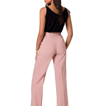 Chic Gold-Accented Lightweight Trousers for Effortless Style - Très Elite