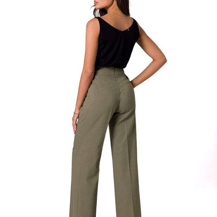 Chic Gold-Accented Lightweight Trousers for Effortless Style - Très Elite