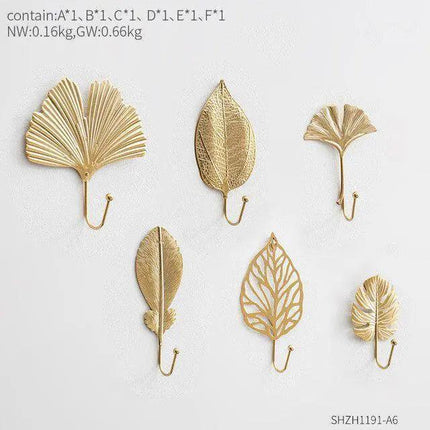 Chic Gold Aluminum Wall Hook - Functional Elegance for Modern Spaces