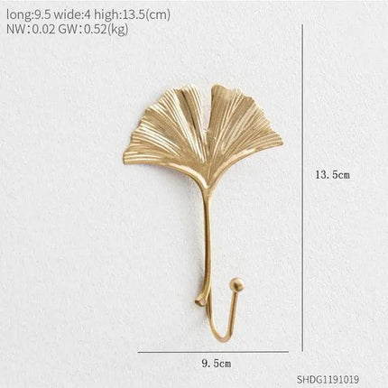 Chic Gold Aluminum Wall Hook - Functional Elegance for Modern Spaces