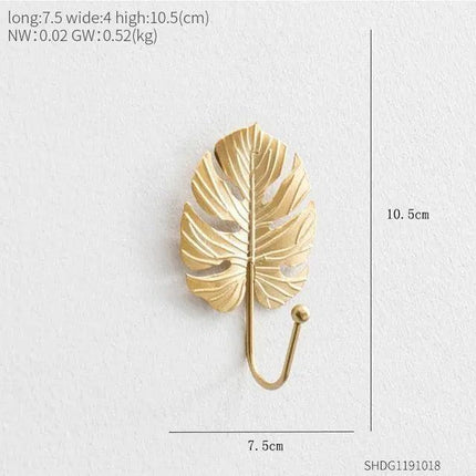Chic Gold Aluminum Wall Hook - Functional Elegance for Modern Spaces