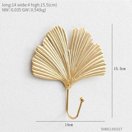 Chic Gold Aluminum Wall Hook - Functional Elegance for Modern Spaces