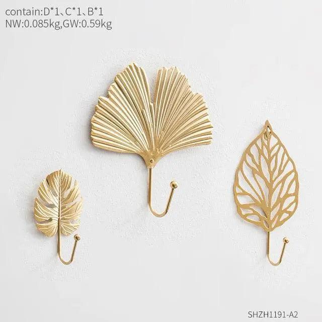 Chic Gold Aluminum Wall Hook - Functional Elegance for Modern Spaces