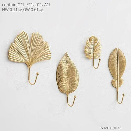 Chic Gold Aluminum Wall Hook - Functional Elegance for Modern Spaces