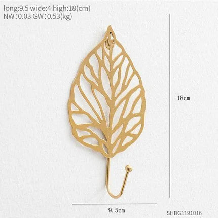 Chic Gold Aluminum Wall Hook - Functional Elegance for Modern Spaces