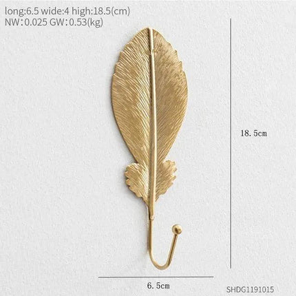 Chic Gold Aluminum Wall Hook - Functional Elegance for Modern Spaces