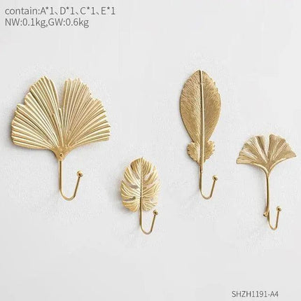 Chic Gold Aluminum Wall Hook - Functional Elegance for Modern Spaces