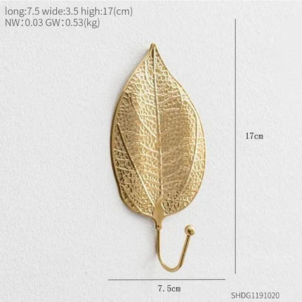 Chic Gold Aluminum Wall Hook - Functional Elegance for Modern Spaces
