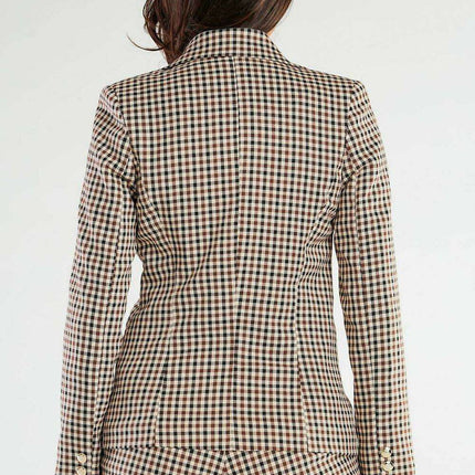 Chic Golden Button Blazer Jacket - Très Elite