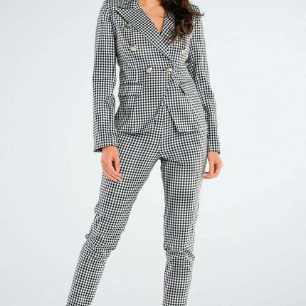 Chic Golden Button Blazer Jacket - Très Elite