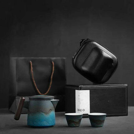 Chic Gradient Travel Tea Set - Perfect for Outdoor Enthusiasts - Très Elite