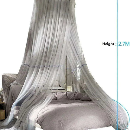 Chic Grey Lace Mosquito Net Canopy - Enchanting Sleep Sanctuary for Insect-Free Dreams - Très Elite