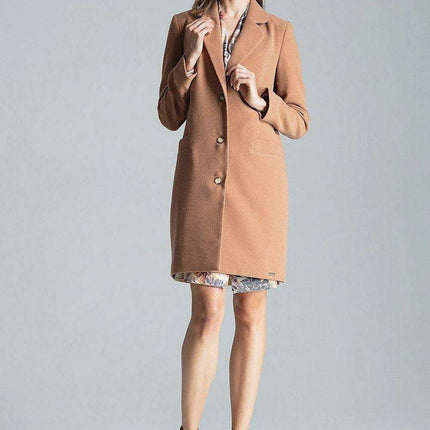 Chic Grey Mid-Length Coat with Elegant Collar and Trendy 3-Button Front Closure - Très Elite
