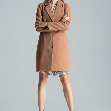 Chic Grey Mid-Length Coat with Elegant Collar and Trendy 3-Button Front Closure - Très Elite