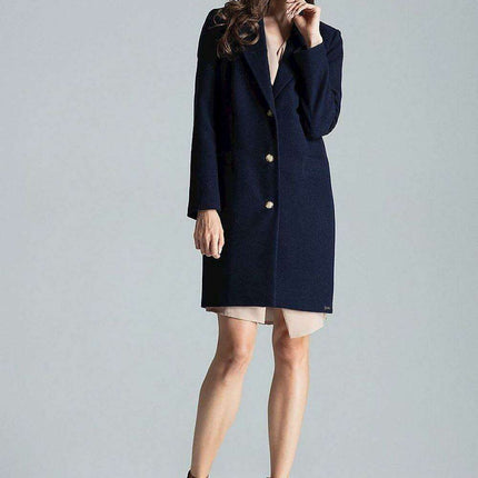 Chic Grey Mid-Length Coat with Elegant Collar and Trendy 3-Button Front Closure - Très Elite