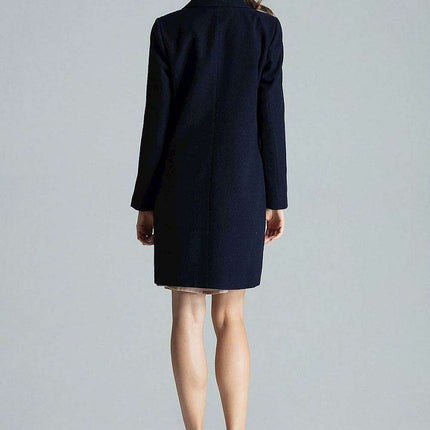 Chic Grey Mid-Length Coat with Elegant Collar and Trendy 3-Button Front Closure - Très Elite