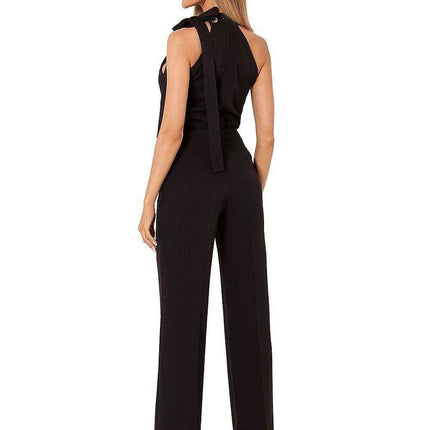 Chic Halter Neck Jumpsuit with Stylish Tie Detail - Très Elite