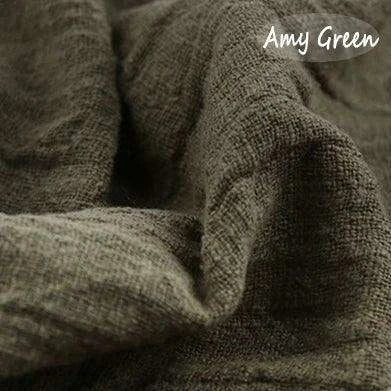 Chic Hand-Torn Organic Cotton Napkins in Slate Blue - Set of 12..