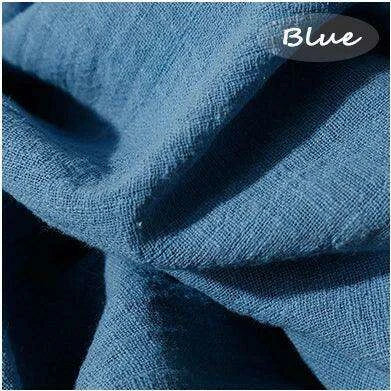 Chic Hand-Torn Organic Cotton Napkins in Slate Blue - Set of 12..