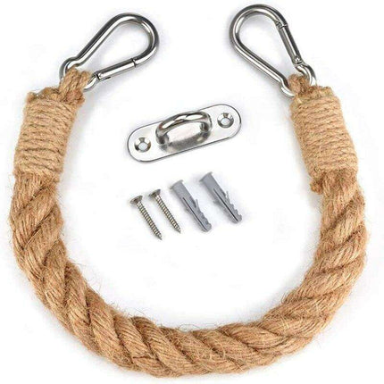 Chic Handcrafted Hemp Rope Toilet Paper Holder - Rustic Farmhouse Aesthetic - Très Elite
