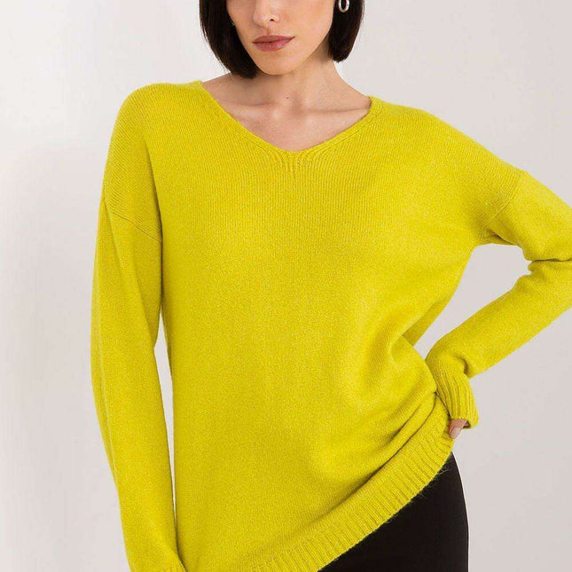 Chic Heart Neck Jumper Parisian Style Sweater For Women