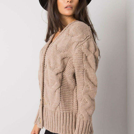Chic Heart Neckline Cardigan With Parisian Charm For Women - Très Elite